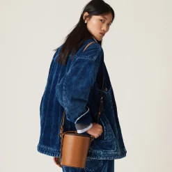 Caramel Leather Bucket Bag | Miu Miu