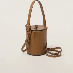 Caramel Leather Bucket Bag | Miu Miu