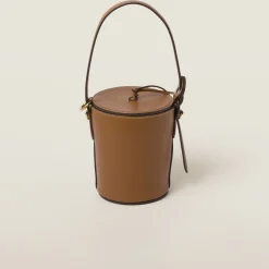 Caramel Leather Bucket Bag | Miu Miu