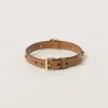 Caramel Leather Pet Collar | Miu Miu