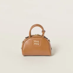 Caramel Leather Top-handle Bag | Miu Miu
