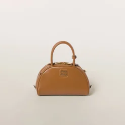 Caramel Leather Top-handle Bag | Miu Miu