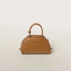 Caramel Leather Top-handle Bag | Miu Miu