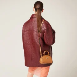 Caramel Leather Top-handle Bag | Miu Miu