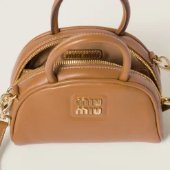 Caramel Leather Top-handle Bag | Miu Miu