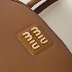 Caramel Leather Top-handle Bag | Miu Miu
