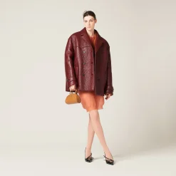 Caramel Leather Top-handle Bag | Miu Miu