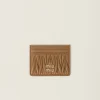 Caramel Matelassé Nappa Leather Card Holder | Miu Miu