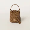 Caramel Matelassé Nappa Leather Bucket Bag | Miu Miu