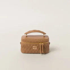 Caramel Matelassé Nappa Leather Shoulder Bag | Miu Miu