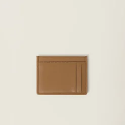 Caramel Matelassé Nappa Leather Card Holder | Miu Miu