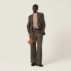 Caramel Matelassé Nappa Leather Bucket Bag | Miu Miu