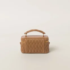 Caramel Matelassé Nappa Leather Shoulder Bag | Miu Miu