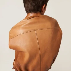 Caramel Nappa Leather Vest | Miu Miu
