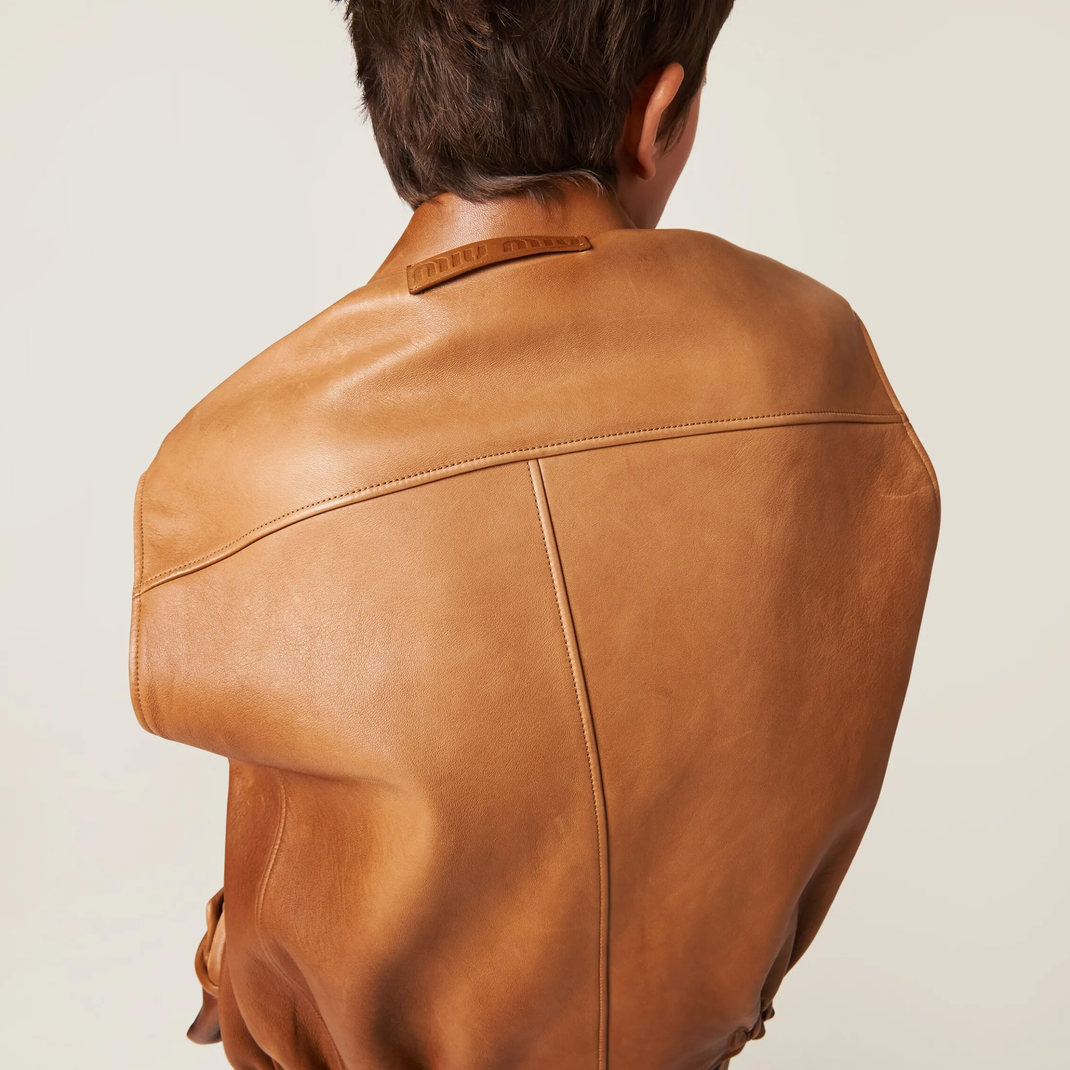 Caramel Nappa Leather Vest | Miu Miu