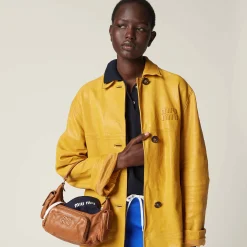 Caramel Pocket Nappa Leather Bag | Miu Miu