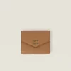 Caramel Small Leather Wallet | Miu Miu