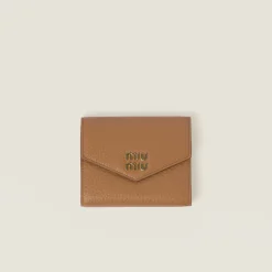 Caramel Small Leather Wallet | Miu Miu