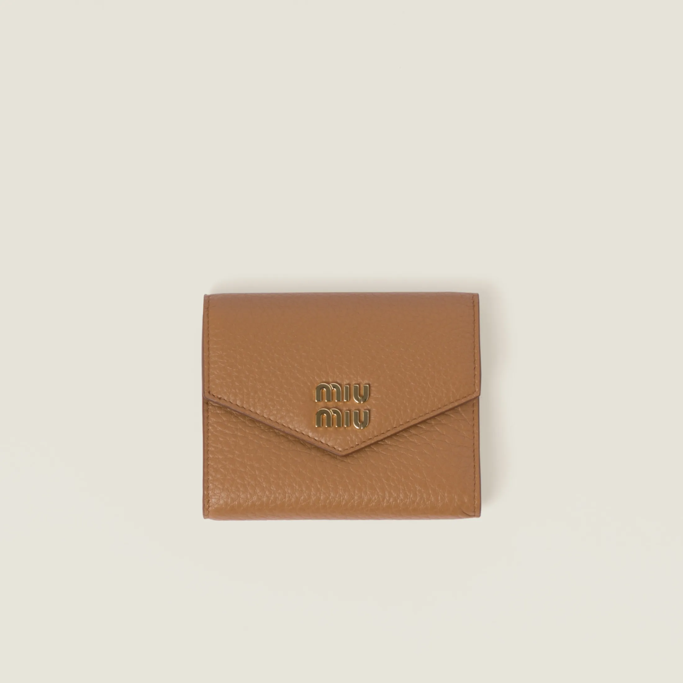 Caramel Small Leather Wallet | Miu Miu