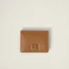 Caramel Small Leather Wallet | Miu Miu