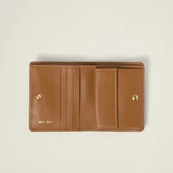 Caramel Small Leather Wallet | Miu Miu