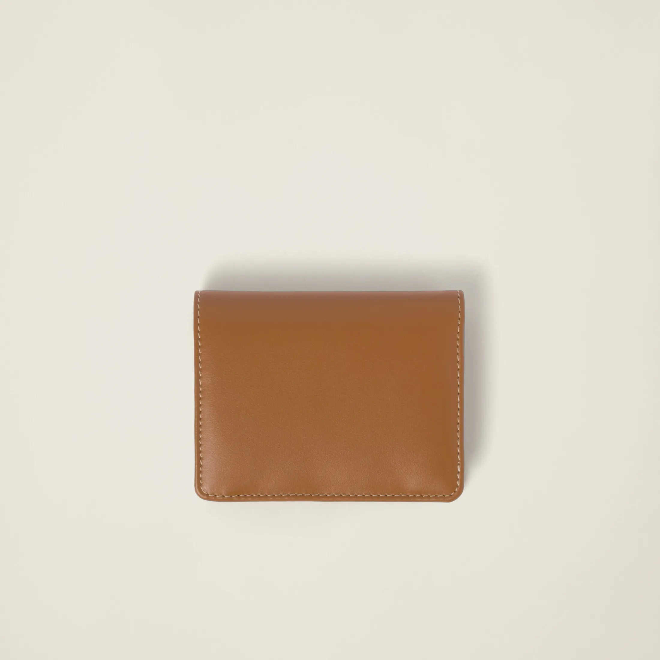 Caramel Small Leather Wallet | Miu Miu