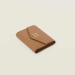 Caramel Small Leather Wallet | Miu Miu