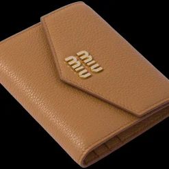 Caramel Small Leather Wallet | Miu Miu