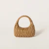 Caramel Wander Matelassé Nappa Leather Hobo Bag | Miu Miu