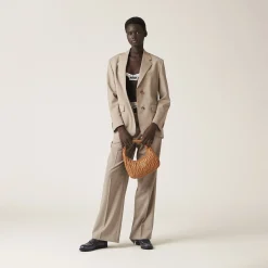 Caramel Wander Matelassé Nappa Leather Hobo Bag | Miu Miu