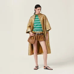 Caramel Wander Matelassé Nappa Leather Hobo Bag | Miu Miu