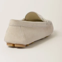 Chalk Suede Driving Shoes | Miu Miu