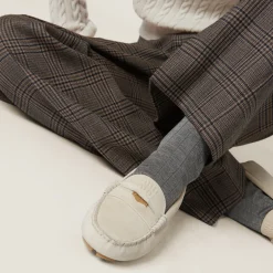 Chalk Suede Driving Shoes | Miu Miu