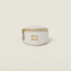 Chalk White Bracelet With Leather Mini-pouch | Miu Miu