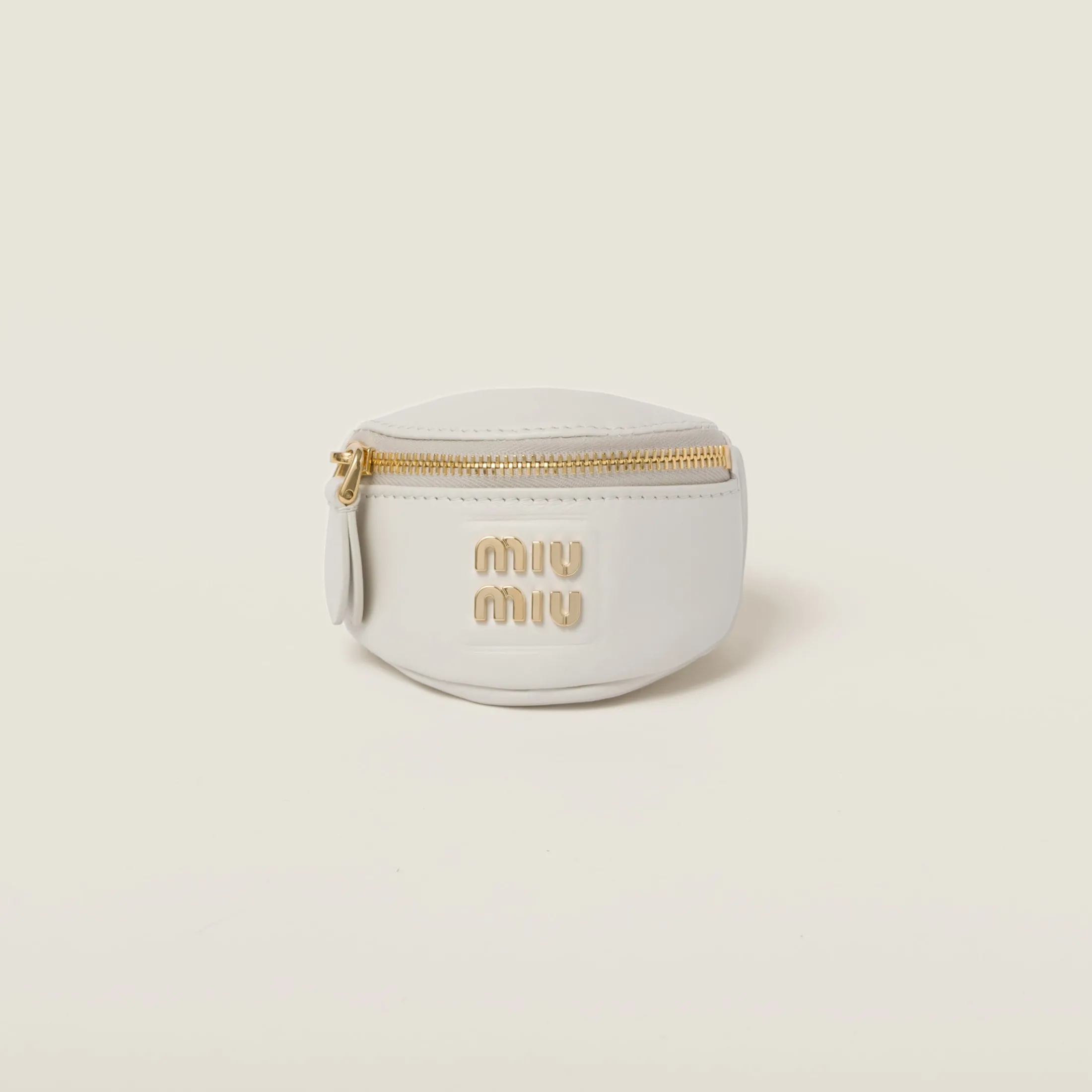 Chalk White Bracelet With Leather Mini-pouch | Miu Miu