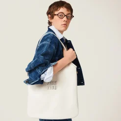 Chalk White Ivy Leather Bag | Miu Miu