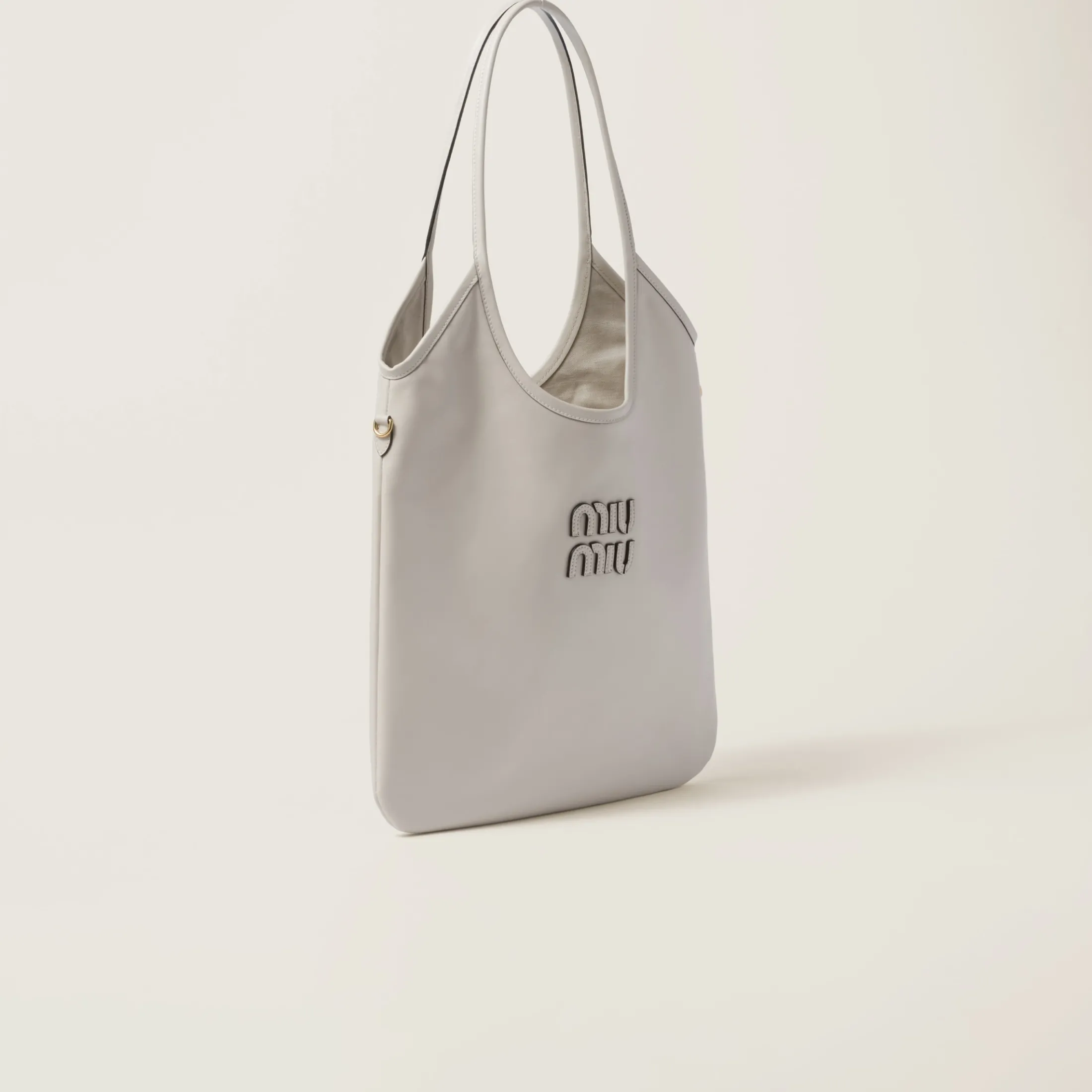 Chalk White Ivy Leather Bag | Miu Miu