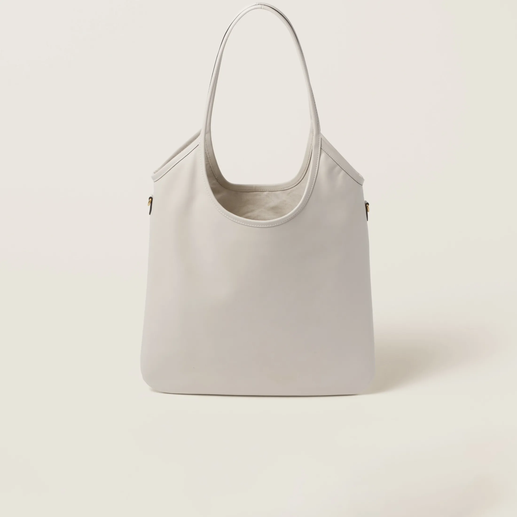 Chalk White Ivy Leather Bag | Miu Miu