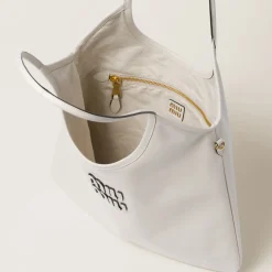 Chalk White Ivy Leather Bag | Miu Miu