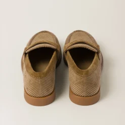 Cinnamon Corduroy Loafers | Miu Miu