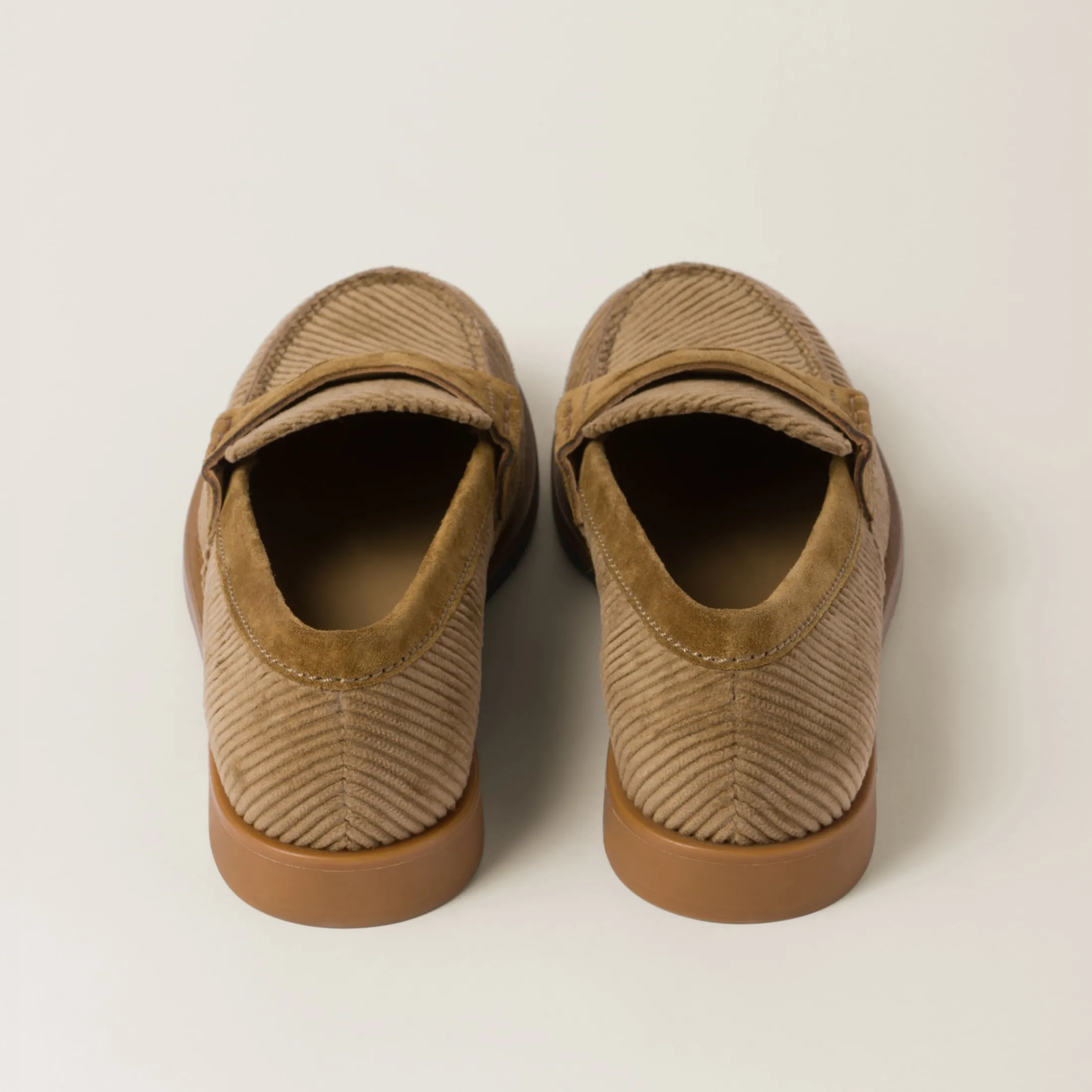 Cinnamon Corduroy Loafers | Miu Miu