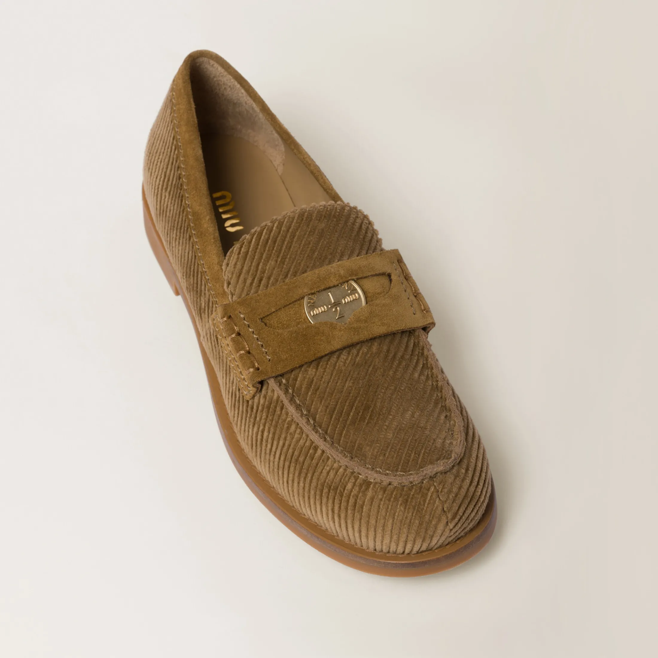 Cinnamon Corduroy Loafers | Miu Miu