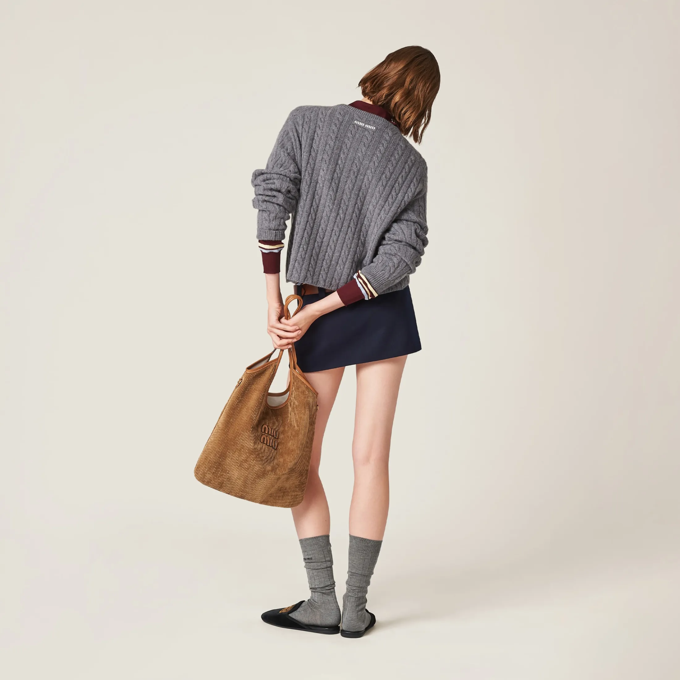 Cinnamon Ivy Corduroy Bag | Miu Miu