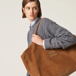 Cinnamon Ivy Corduroy Bag | Miu Miu