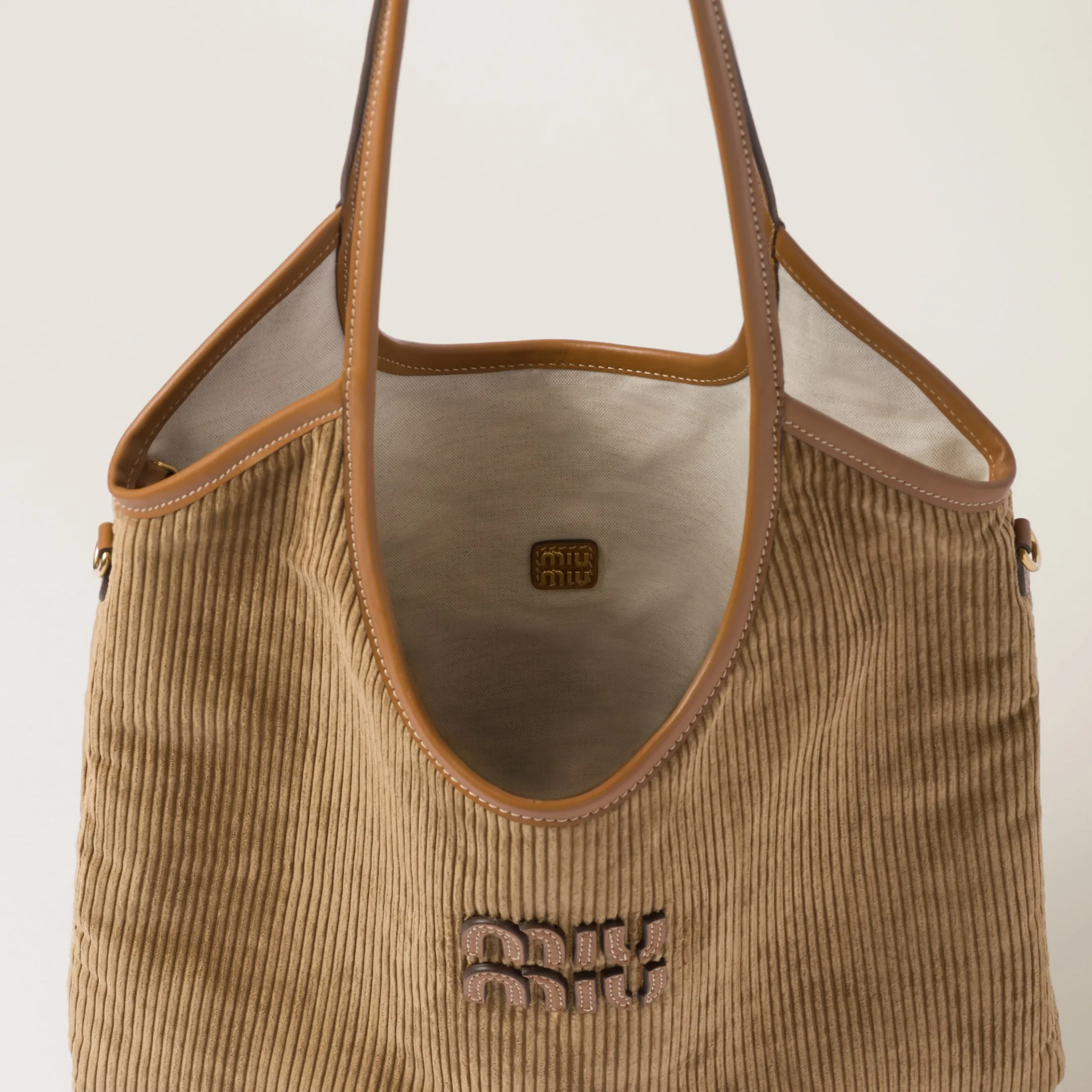 Cinnamon Ivy Corduroy Bag | Miu Miu