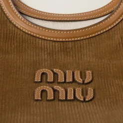 Cinnamon Ivy Corduroy Bag | Miu Miu