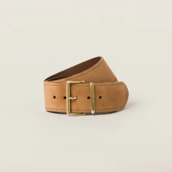 Cinnamon Suede Belt | Miu Miu