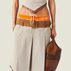 Cinnamon Suede Belt | Miu Miu