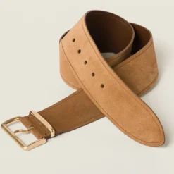 Cinnamon Suede Belt | Miu Miu
