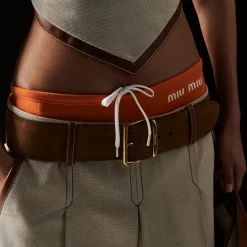 Cinnamon Suede Belt | Miu Miu